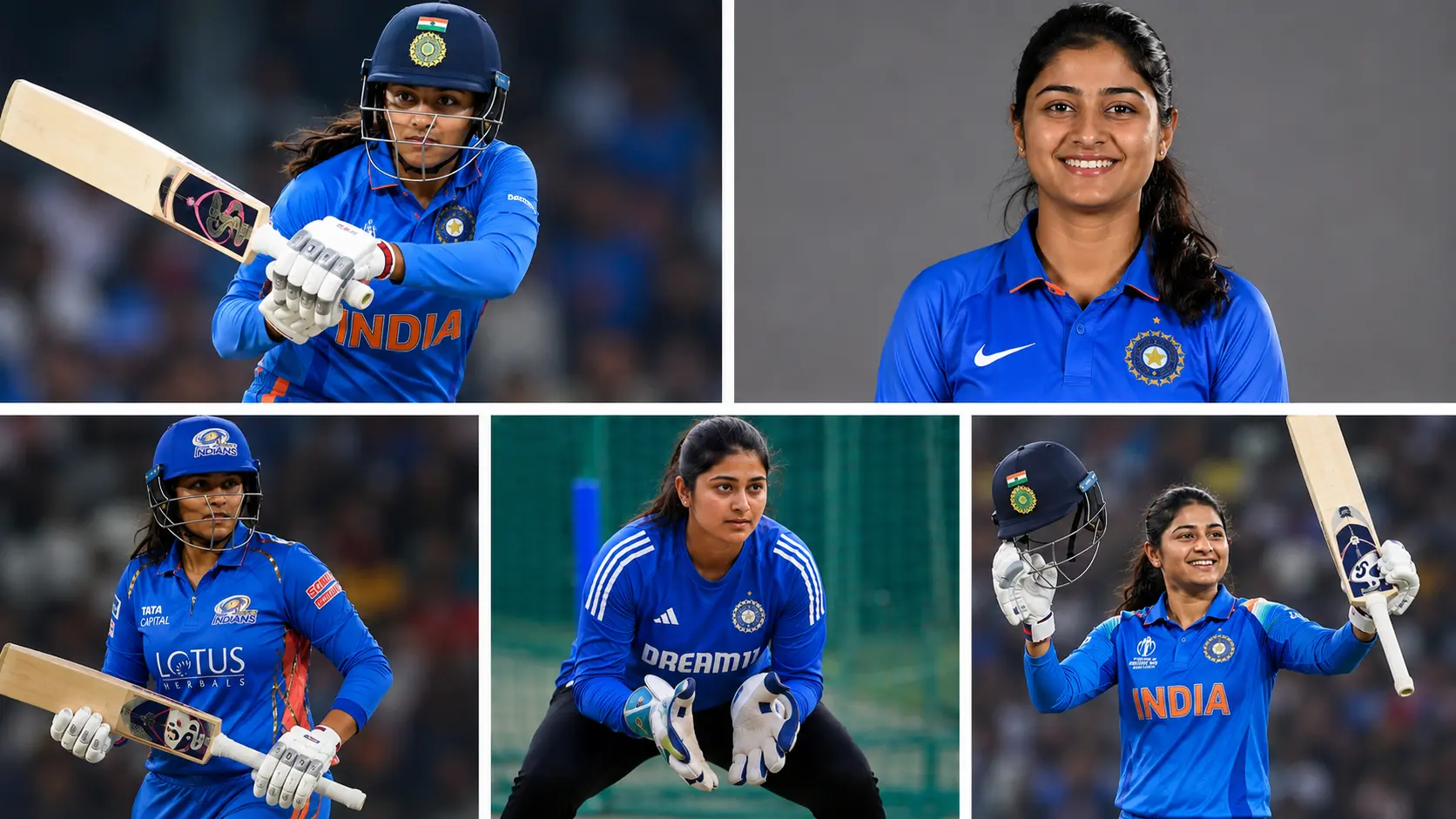 Yastika Bhatia batting for India Women's Cricket Team during an international cricket match