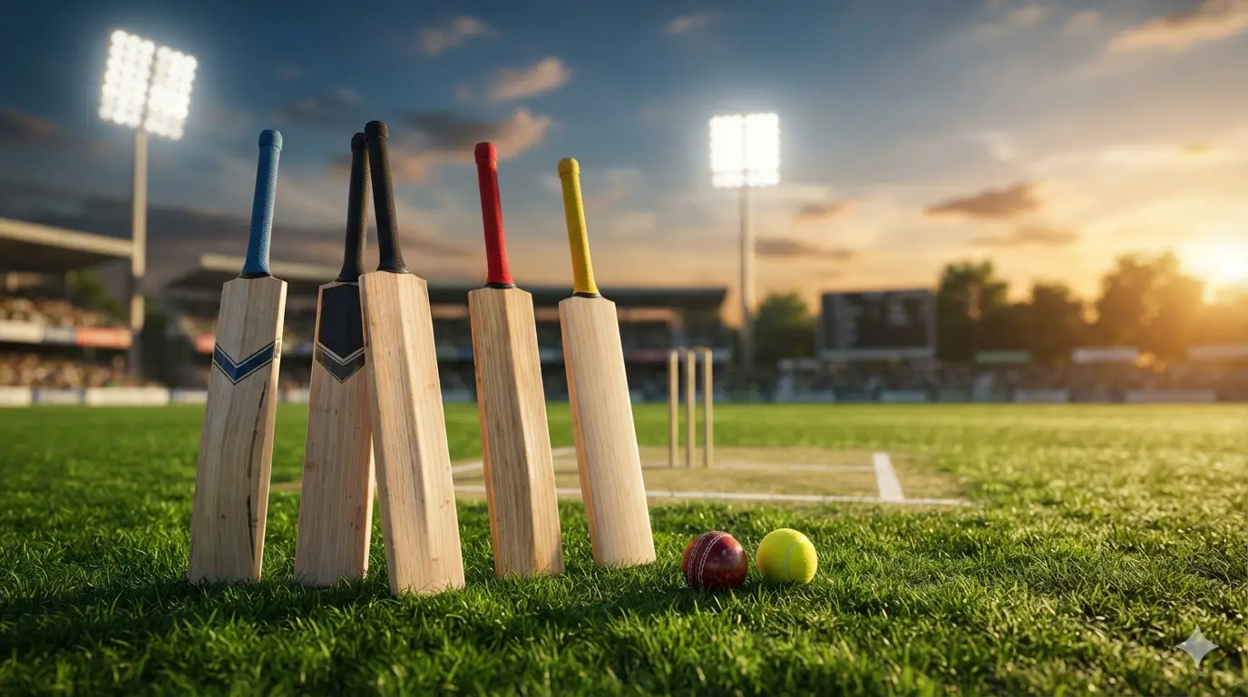 Best Cricket Bats Under ₹5000 featuring premium Kashmir willow cricket bats for leather ball and tennis ball players.