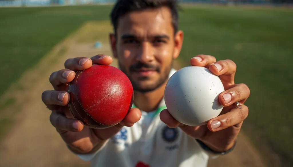 Focused Bangladeshi all-rounder holding both a red and white cricket ball representing the all-format BCB D3 domestic competition.