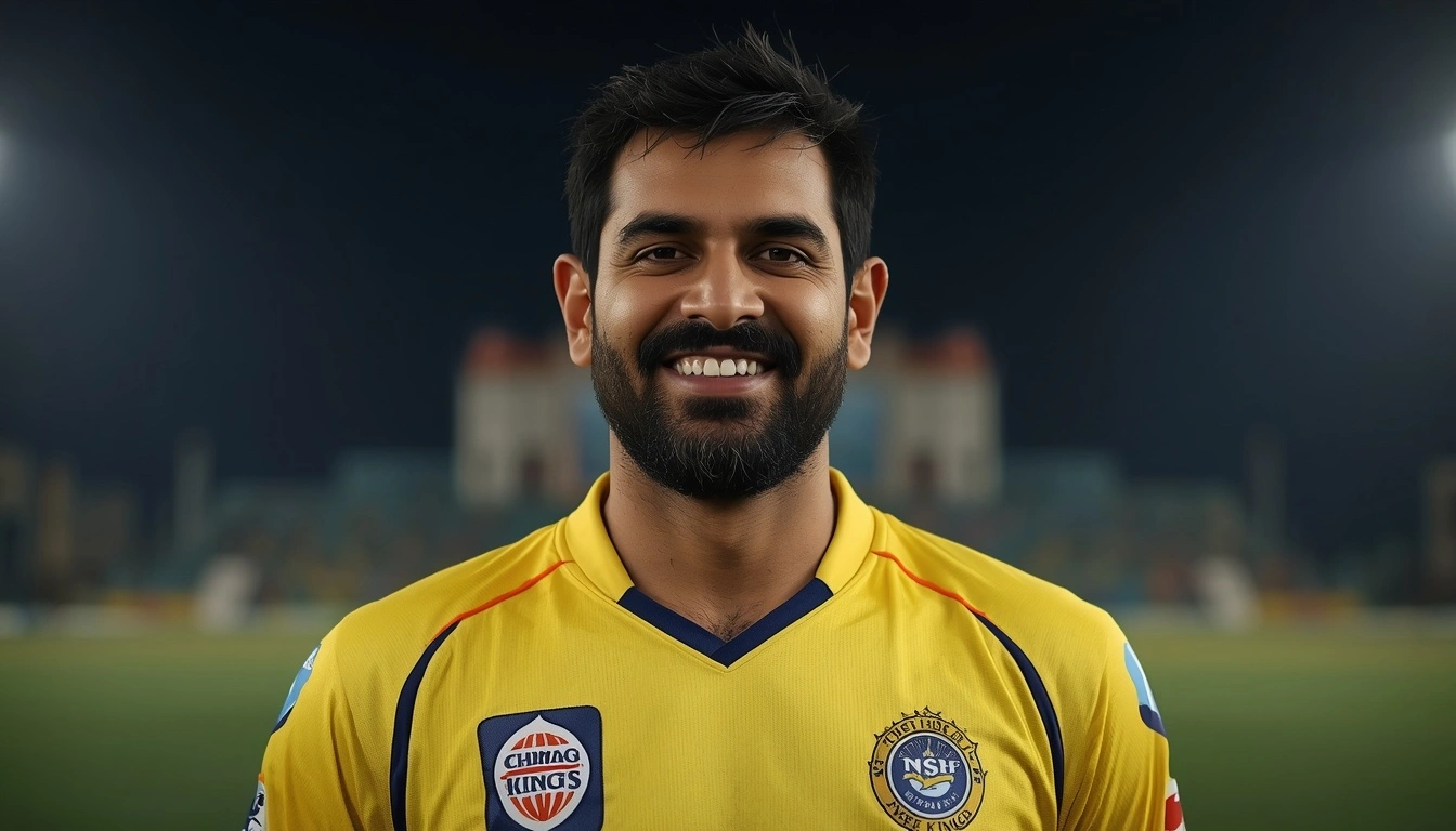 Zaheer Khan posing in Chennai Super Kings training gear as head coach