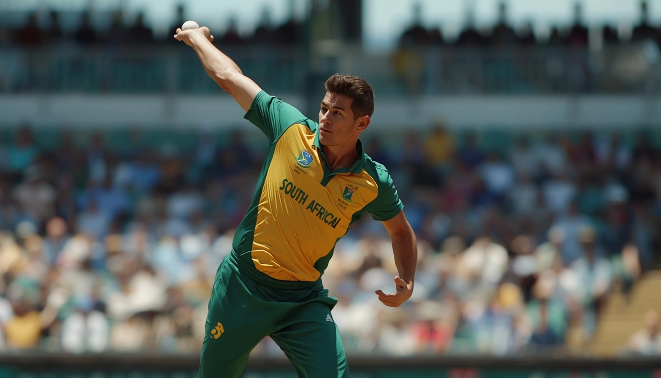 South Africa fast bowler Duan Jansen replace Ottneil Baartman warming up during a national team training session.