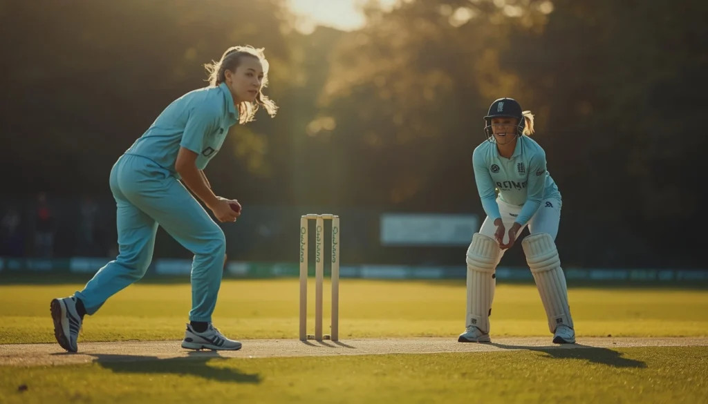 Players from the England Women U19 World Cup squad during an outdoor training session preparing for overseas subcontinental conditions.
