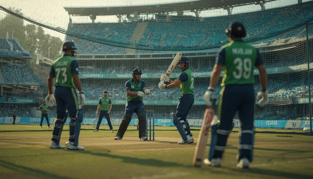 England cricket team during training under the direction of Fleming England head coach.