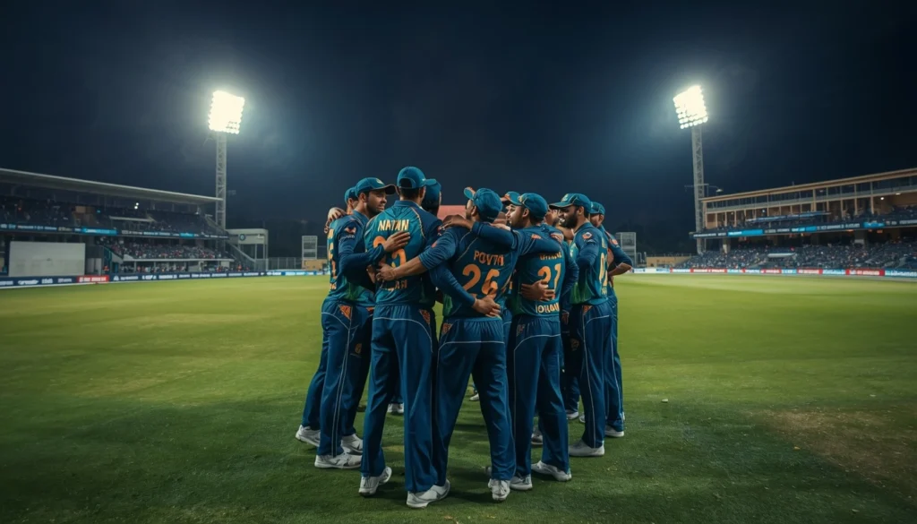 Varun Chakarvarthy Injury news: Indian cricket team players in discussion on the field during a T20 international
