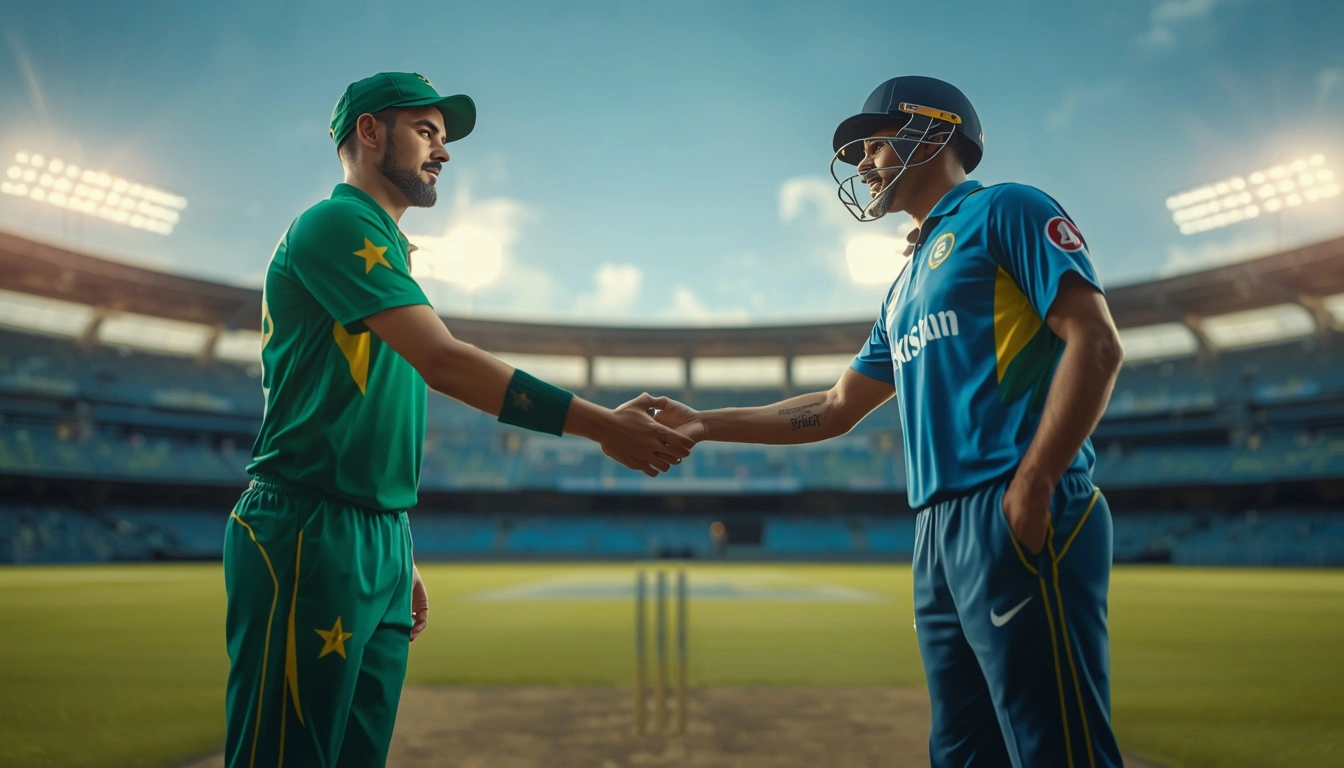 Captains at the toss before the Pakistan vs Sri Lanka Asian Games semi final cricket match.