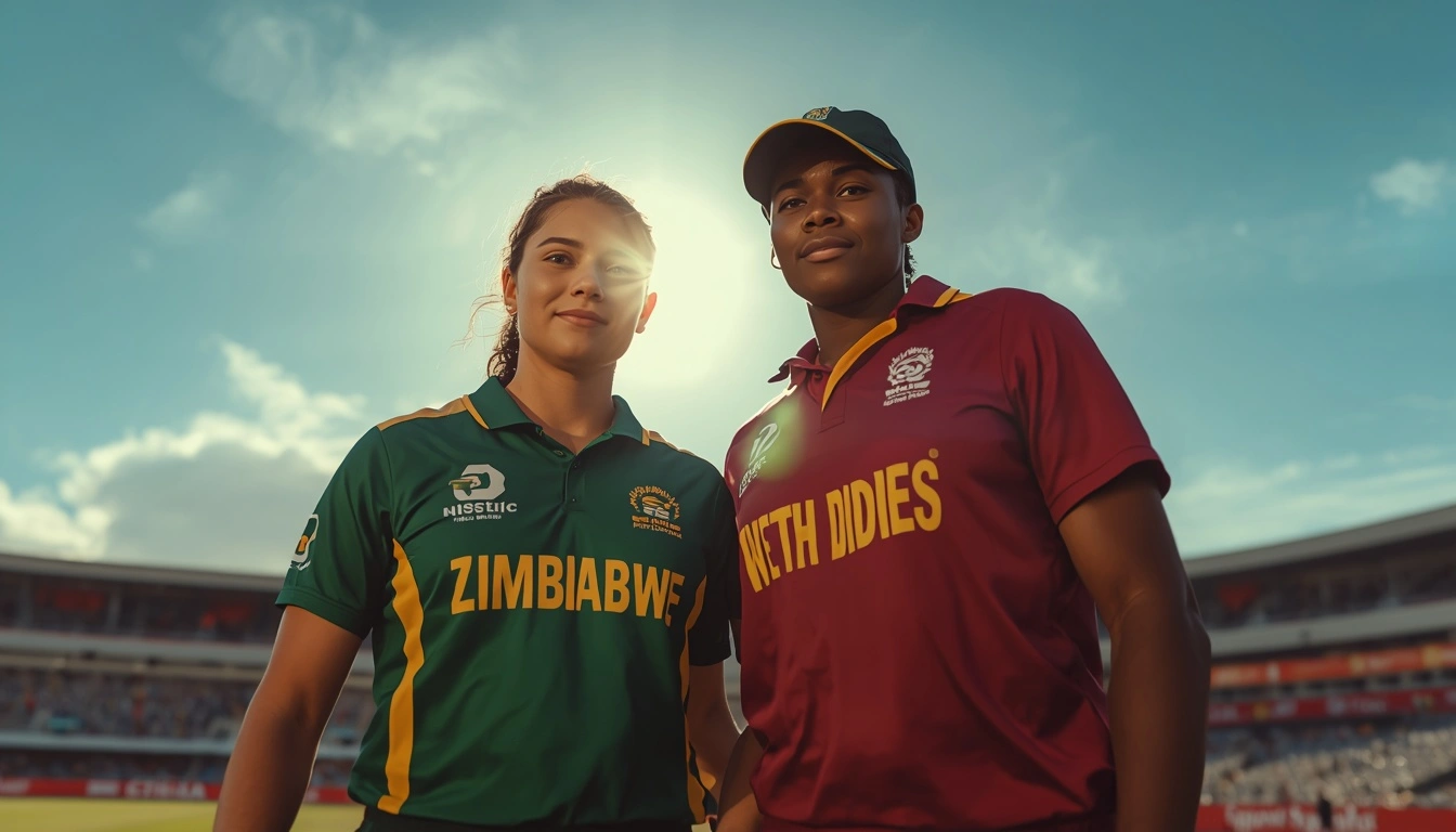 Zimbabwe Women vs West Indies Women 2026 cricket series trophy presentation at Harare Sports Club.